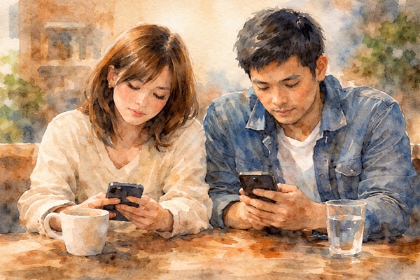 会話が途切れた一瞬で、指は画面へ伸びる―不安な心は、なぜ目の前の人よりスマホを選ぶのか